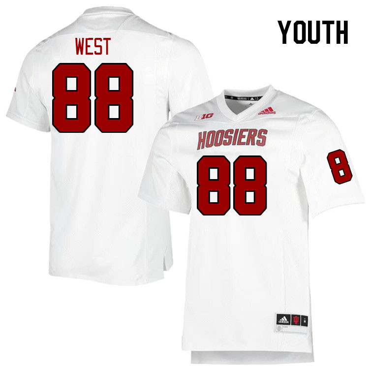 Youth #88 Sam West Indiana Hoosiers College Football Jerseys Stitched-Retro - Click Image to Close